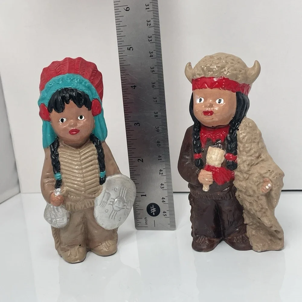 Native American Kimple‎ Nativity Set Hand painted With Woodland Cloche 15 Pieces